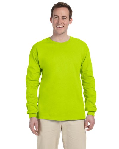 Gildan 2400 - Classic Fit Adult Long Sleeve T-shirt Ultra Cotton - First Quality - Safety Green - X-Large