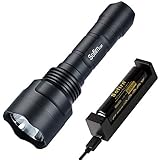 Flashlight High Lumens, 1310 LM Sofirn C8T Throw Light with CREE XPL HI LED, Powered by 18650 Battery (Included)