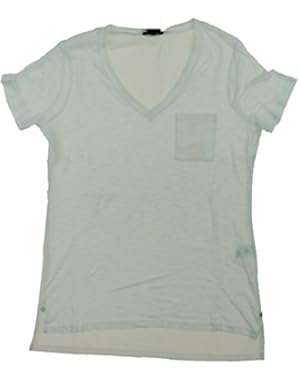 Calvin Klein Jeans Women's V-Neck or Crew Neck Short Sleeve Knit Top (White)