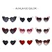 GIFIORE Heart Sunglasses Vintage Retro Oversized Cat Eye Heart Shaped Sun Glasses (Red Frame)