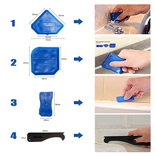 Tool Kit For Caulk,Multifunction Caulk Remover Residue Remover Scraper