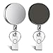 Anezus 2 Pack Retractable Badge Holder Retractable Keychain Heavy Duty ID Card Badge Holder Retractable Reel Clip with Key Ring Belt Clip for Name Card Keycard