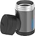 THERMOS FUNTAINER 16 Ounce Stainless Steel Kids Food Jar, Charcoal