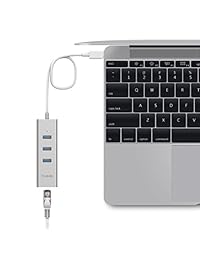 Trusda adaptador USB C a Ethernet con USB 3.0 Hub para Type C Dispositivos
