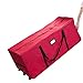 Christmas Tree Storage Bag with Wheels - Canvas Duffel for 12-Foot Fake Trees and Protecting Holiday Decorations and Inflatables by Elf Stor (Red)