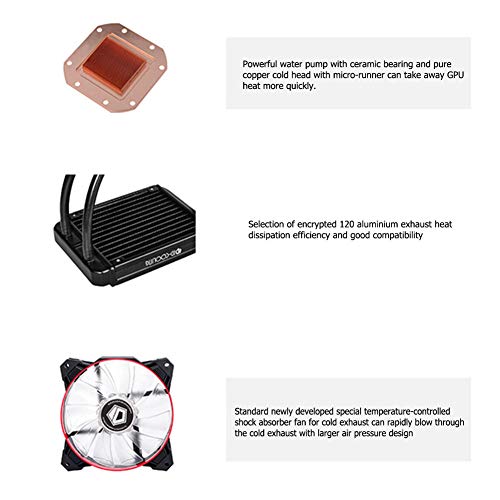 Suruc - GPU Cooling Fan, Frostflow 120VGA GeForce GTX 4pin Radiator Water Cooler Graphics Card Fans - Thumbnail 5