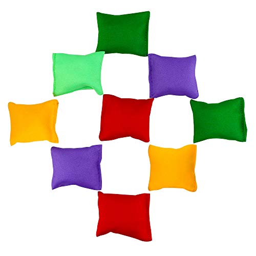Hslife 20 Pack Colorful Nylon Bean Bags for Bean Bag Toss Game