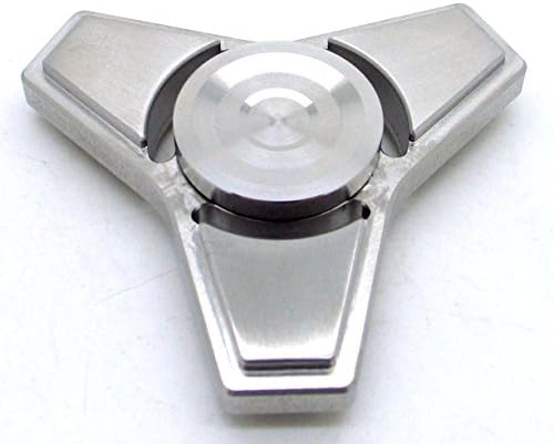 Premium EDC Hand Fidget Spinner - High Speed - Hybrid Si3N4 Ceramic, SS Bearing - Stress Reliever (Tri-Wing, Silver)