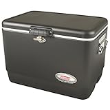 Coleman Steel-Belted Portable Cooler, 54 Quart, Black