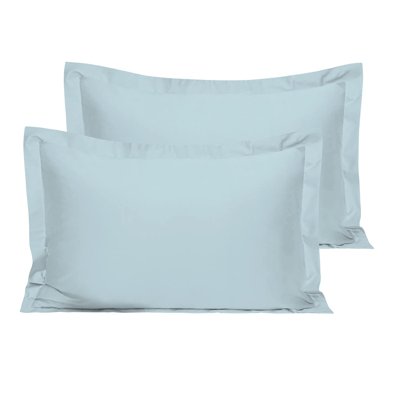 Pizuna Percale Oxford King Size Pillowcases 2 Pack Baby Blue 50x90cm, 100% Long Staple Combed Cotton Pillow Cover, Percale Weave King Pillow Cases (Cotton Pillow Cases 2 Pack) โ image 1