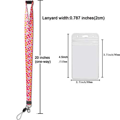 Lanyard with ID Badge Holder for Women Kids Keys Men Cruise Key Card lanyards Detachable Breakaway Safety Lanyards with Badges Holders Name Lanyard Wide 0.79 inches(2cm) 5 Pack
