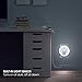 LED Concepts Plug-In LED Night Light with Outlet - Dusk to Dawn Round Sensor Light – Built-In Power Outlet – Great for Bedroom, Bathroom, Hallway, Stairways, or Dark Room, On / Off / Auto modes