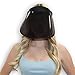 Solar Face Shield Sun Visor Hat Black Full Face Sun Protection UPF 50 Post Peel Face Protector Sun Shield