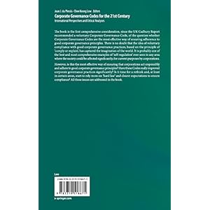 Corporate Governance Codes for the 21st Century: International Perspectives and Critical Analyses