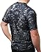 Aqua Design Men Loose Fit Rash Guard Surf Swim Sun Protection Clothing Rashguard Black Water XXX-Large