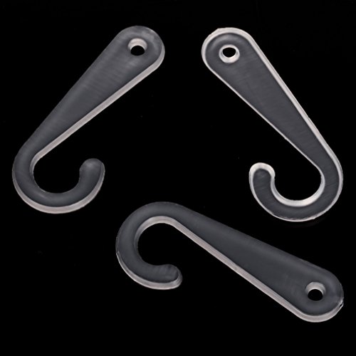 handrong 1000 Pieces Plastic J Hooks Fasteners for Socks T-Shirts Clothing Retail Display Hanger (White)