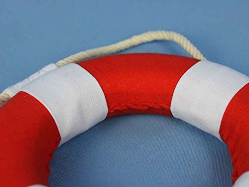 Vibrant-Red-Decorative-Lifering-With-White-Bands-6-Life-Preserver-Decoration Vibrant-Red-Decorative-Lifering-With-White-Bands-6-Life-Preserver-Decoration
