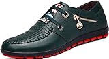 Jiye Men's Zipper Leather Fashion Sneakers Shoes