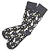 Parquet Men's Fun Crew Socks, Sock Size 10-13 / Shoe Size 6-12.5, Great Holiday/Birthday Gift (Bowling Grey), Large
