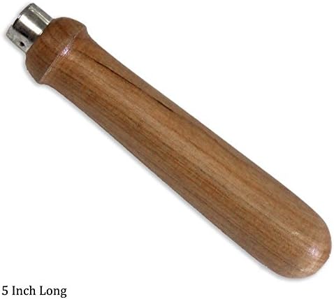 (2 Pack 6" (15.2 cm) Wooden Handle | Smooth Finish | Great to use with Files & Chisels | Provides Extended 5" (12.7 cm) Length for Extra Reach