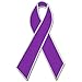 PinMart Awareness Enamel Lapel Pin – Nickel Plated Purple Ribbon Pin – Alzheimer’s Prevention and Awareness Ribbon – Jewelry Brooch with Secure Clutch Back – 1 Piece
