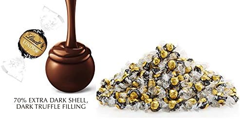 LINDT LINDOR - 70% EXTRA DARK CHOCOLATE TRUFFLES - USA IMPORT (30)