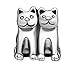 CharmSStory Cute Animal Twin Cat Lover Silver Plated Charms Beadss For Bracelets