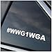 #WWG1WGA Vinyl Car Window Decal Sticker White