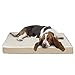 PETMAKER Orthopedic Dog Bed - 2-Layer Memory Foam Bed with Machine Washable Sherpa Top Cover - 36x27 Mattress for Large Dogs up to 65lbs (Tan)