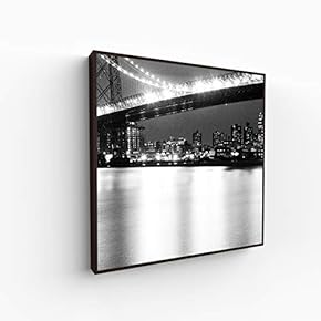 Canvas Wall Art for Living Room, Bedroom Monochrome Building Framed Canvas Prints for Home Decoration Ready to Hang - 16x16 inches