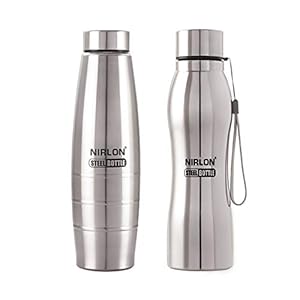 NELCON stainless steel water bottles combo, easy to carry light weight, single wall, leak-proof, rust-proof, highly…