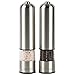 Jagurds Electric Salt and Pepper Mill Set - Premium Stainless Steel One-Handed Spice Grinders with Light, Automatic Battery Operated with Adjustable Coarseness for that Perfect Savory Seasonings