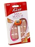 Kiss Mix or Match Nail Kit 2 Manicures in 1 Box 24 French 24 Design # MNK02
