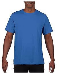 Gildan - Camiseta para hombre, 100% poliéster, absorbe la humedad