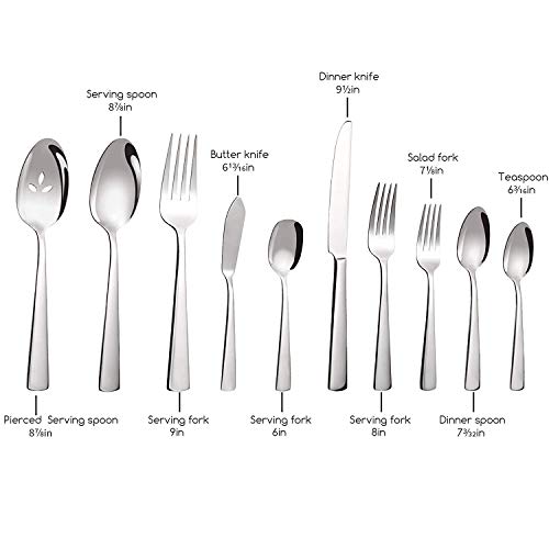 Brightown 45Piece Silverware Flatware Cutlery Set in Ergonomic Design