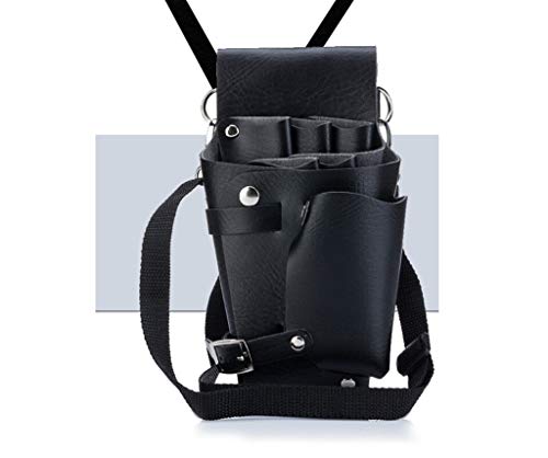 Transser Stylist Leather Rivet Scissors Comb Pouch Holder Holster - Barber Hair Salon Hairdressing Shears Shoulder Bag Hairstylist Tools Storage Organizer - Thumbnail 3