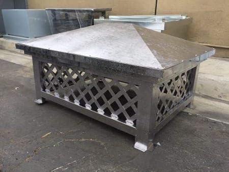 Amazon Com Parisian Lattice Galvanized Chimney Shroud 34 X 34 X