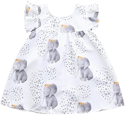 🌺 Toddler Clothing Outfits Baby Girls Stars Elephant Print Dresses
