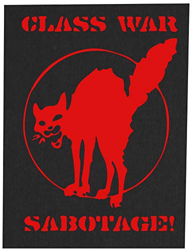 Class War Back Patch - Anti Media Authority Establishment Corporation Social Political Activism Anarchism Anarchy Government Anarcho ALF Punk Earth Human Rights Welfare Animal Liberation ALF Testing