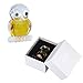 H&D HYALINE & DORA Yellow Mini Crystal Owl Figurine Collection Paperweight Table Centerpiece Ornament