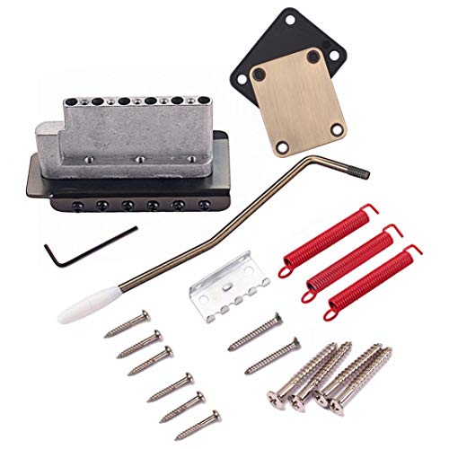 difcuyg5Ozw Electric Guitar Tremolo Bridge System Neck Plate Bar Kit Replacement Instrument Parts for Stratocaster Strat - Bronze - Thumbnail 4