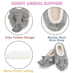 Cozylook Cute Animal Indoor Slippers for Women Kids