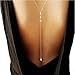 SAMGOO Vintage Fashion 3 Rhinestone The Sexy Back Necklace Body Chain