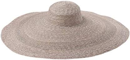 MEANIT Womens Sun Straw Hat Oversized Wide Brim Summer Hat Foldable Roll up Floppy Beach Hats Cap Packable for Travel