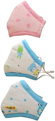 ZANLICE 3Pack Kids PM2.5 Anti-Flu Smog Dust Pollution Washable Gauze Mouth Masks