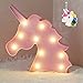 AIZESI Unicorn Marquee Light Sign Night Light Wall Decoration Room Decor,Unicorn Marquee Sign Desk Table Lamp,Kids Gift for Birthday Xmas Colorful Pink Unicorn Night Light Led (Pink) Christmas Gifts