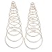 ANBALA 12 Pairs Alloy Hoop Earrings Set, Fashion Jewelry Hoop Earrings for Women, 12 Pairs a Set, 2-7.5 cm, Gold