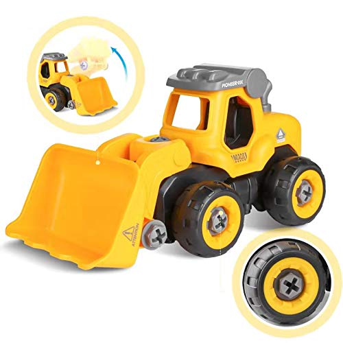 Separating Toys, Toy Trucks Assembling Toy Excavators and Building Vehicle Play Set with Screwdriver, Ideal Educational Toy for Toddlers, Boys & Girls Ages 3, 4, 5, And Up