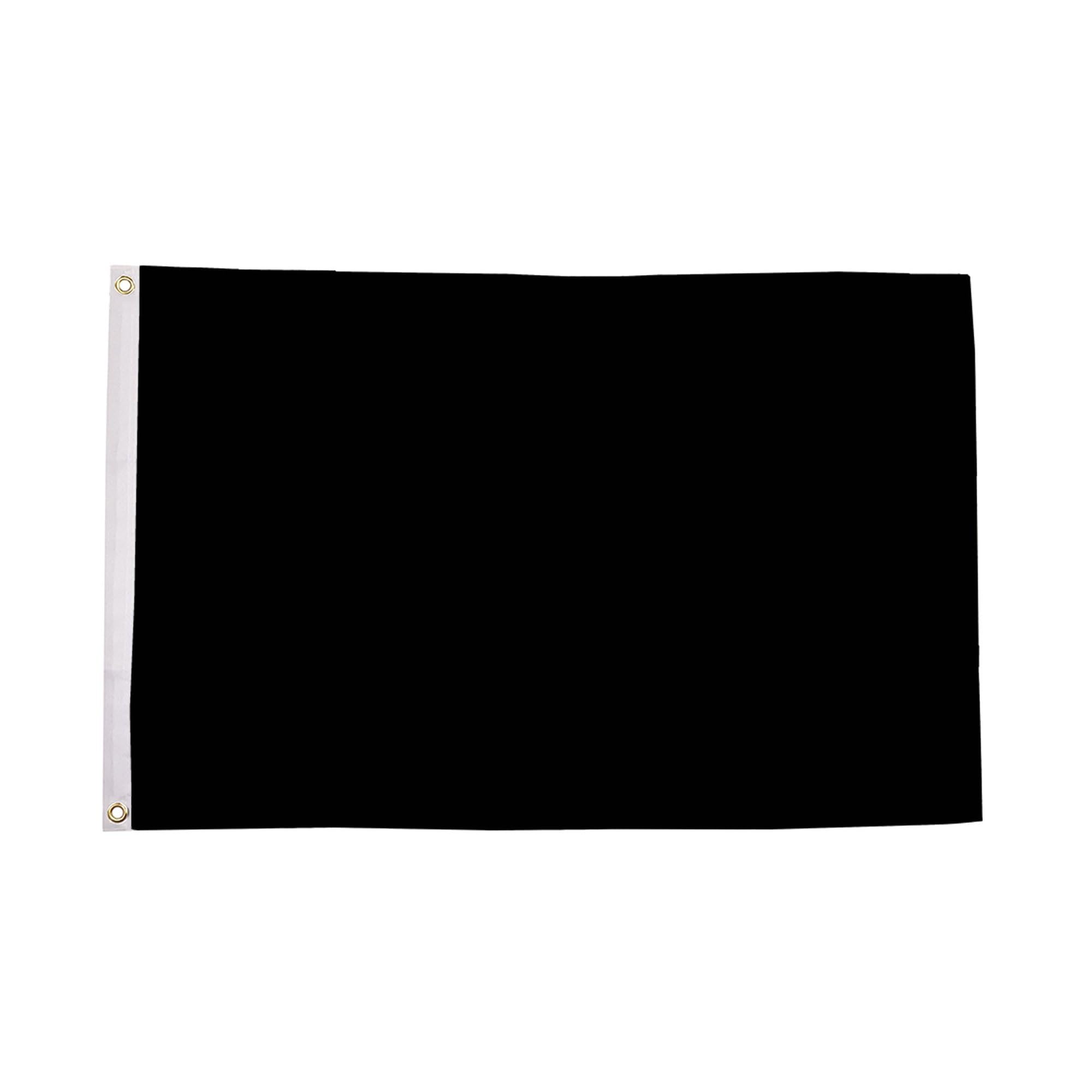 Flagtex Black Plain Colour Flag Large 8ft x 5ft (240cm x 150cm) - Giant Solid Black Vivid Outdoor Polyester Flag Weather Resistant Banner for Outdoor Display Events — image 1