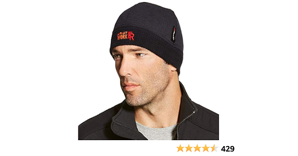 ARIAT Men's Fr Polartec Beanie Black 